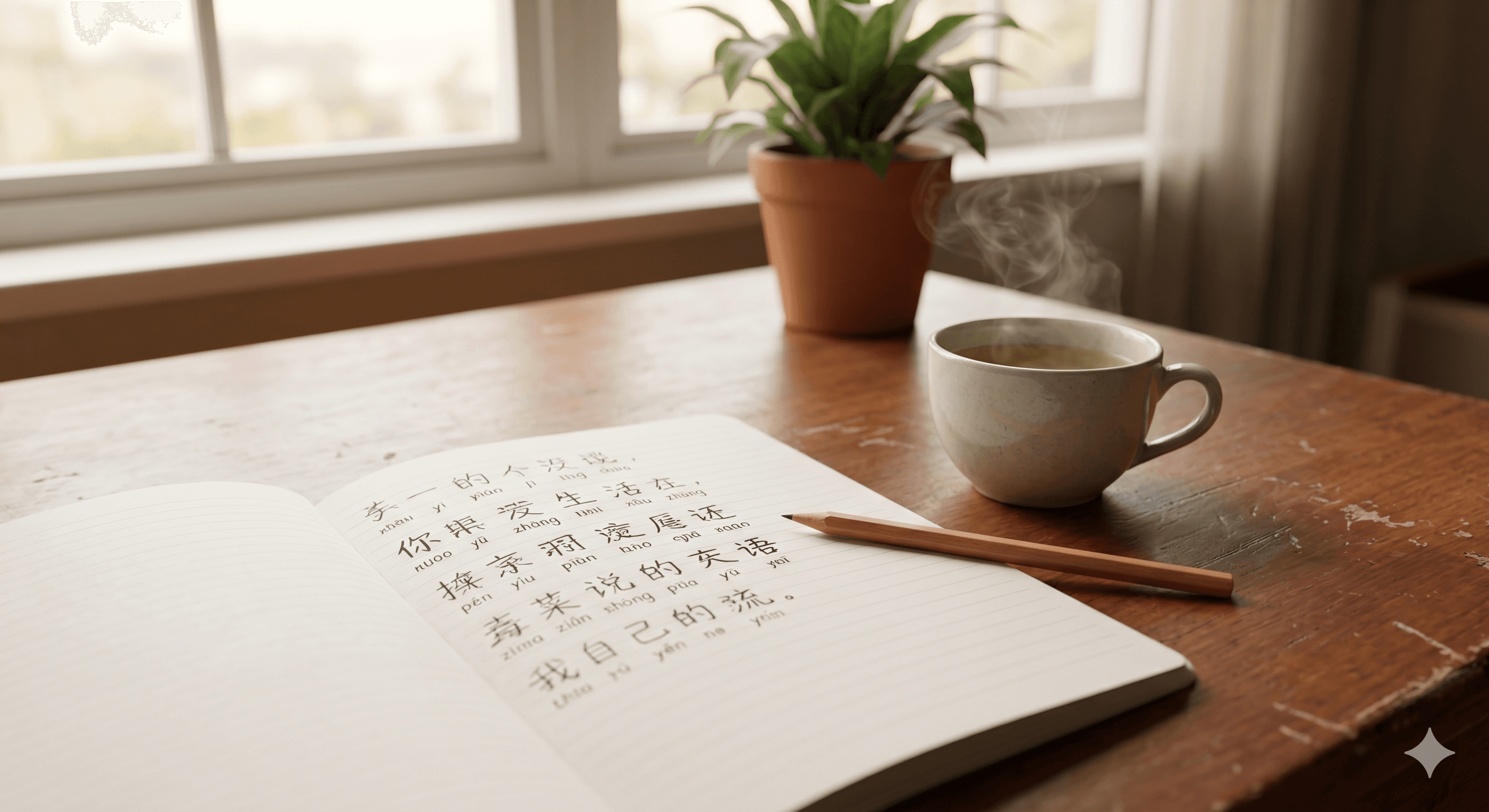 Caracteres chineses escritos à mão em papel branco